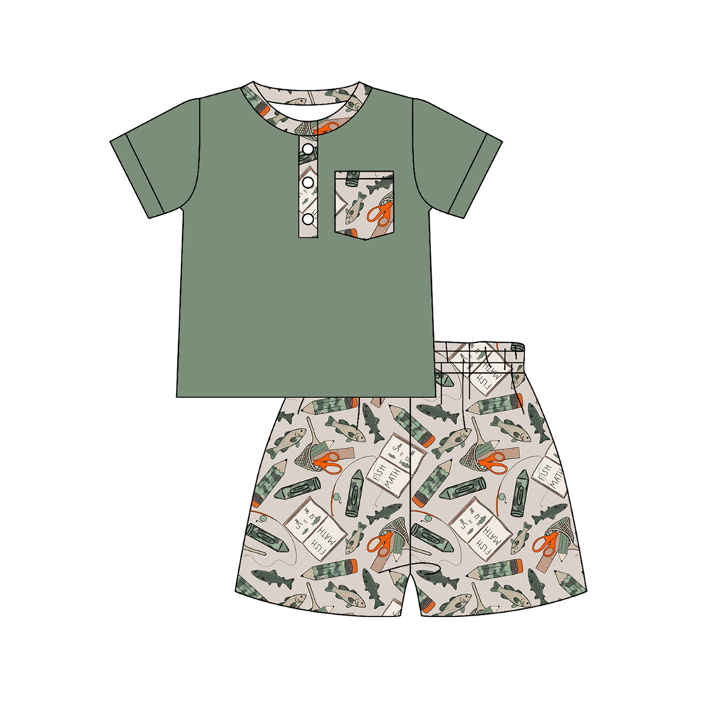 Pre-order no moq BSSO1881 pre-order baby boy clothes short sleeve shorts summer outfit-26.1.15