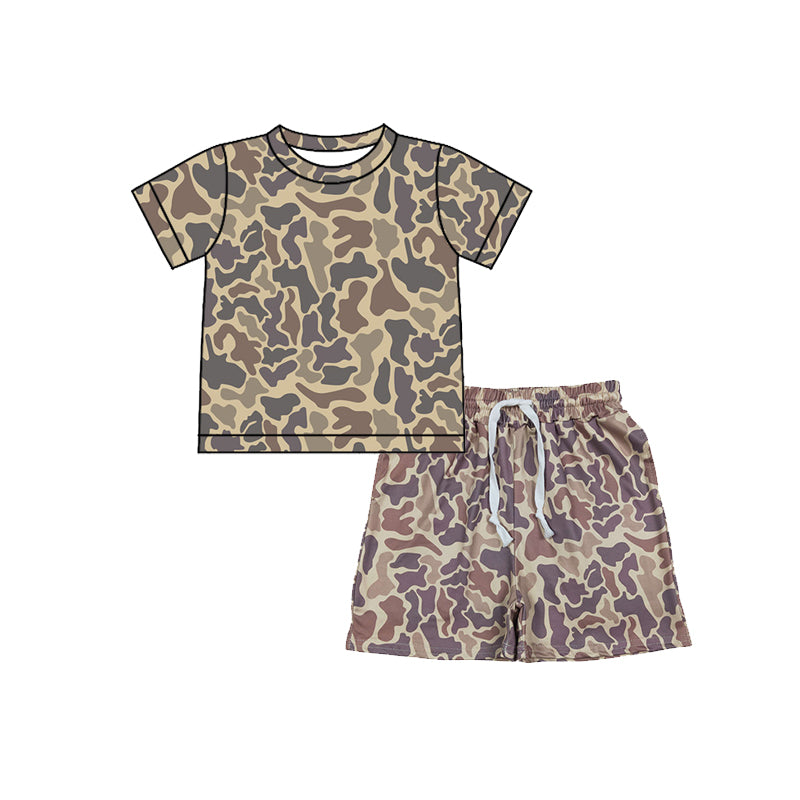 Pre-order no moq BSSO1910 pre-order baby boy clothes camouflage short sleeve shorts summer outfit-26.1.20