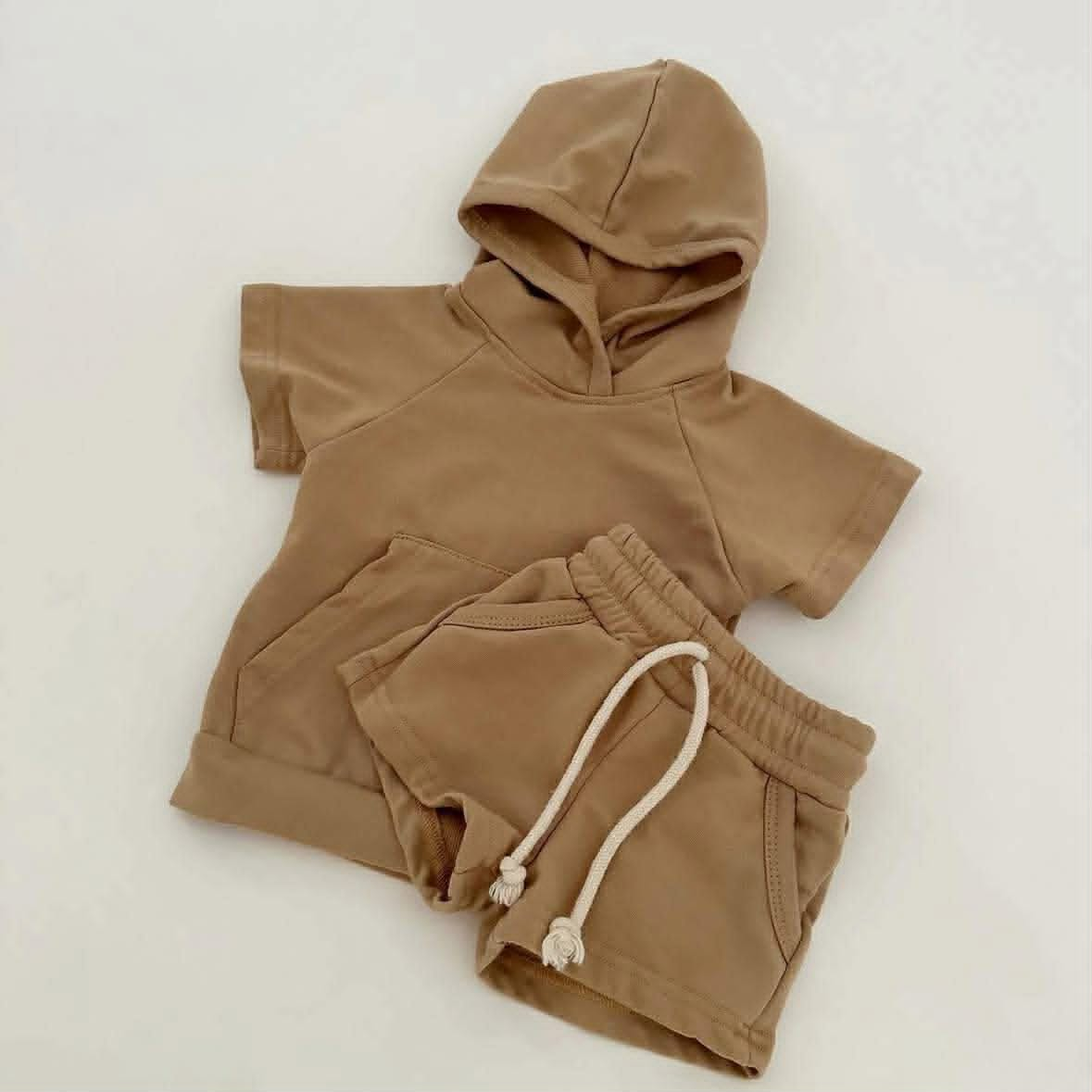Pre-order no moq BSSO1919 pre-order baby boy clothes hooded short sleeve shorts summer outfit-26.1.22