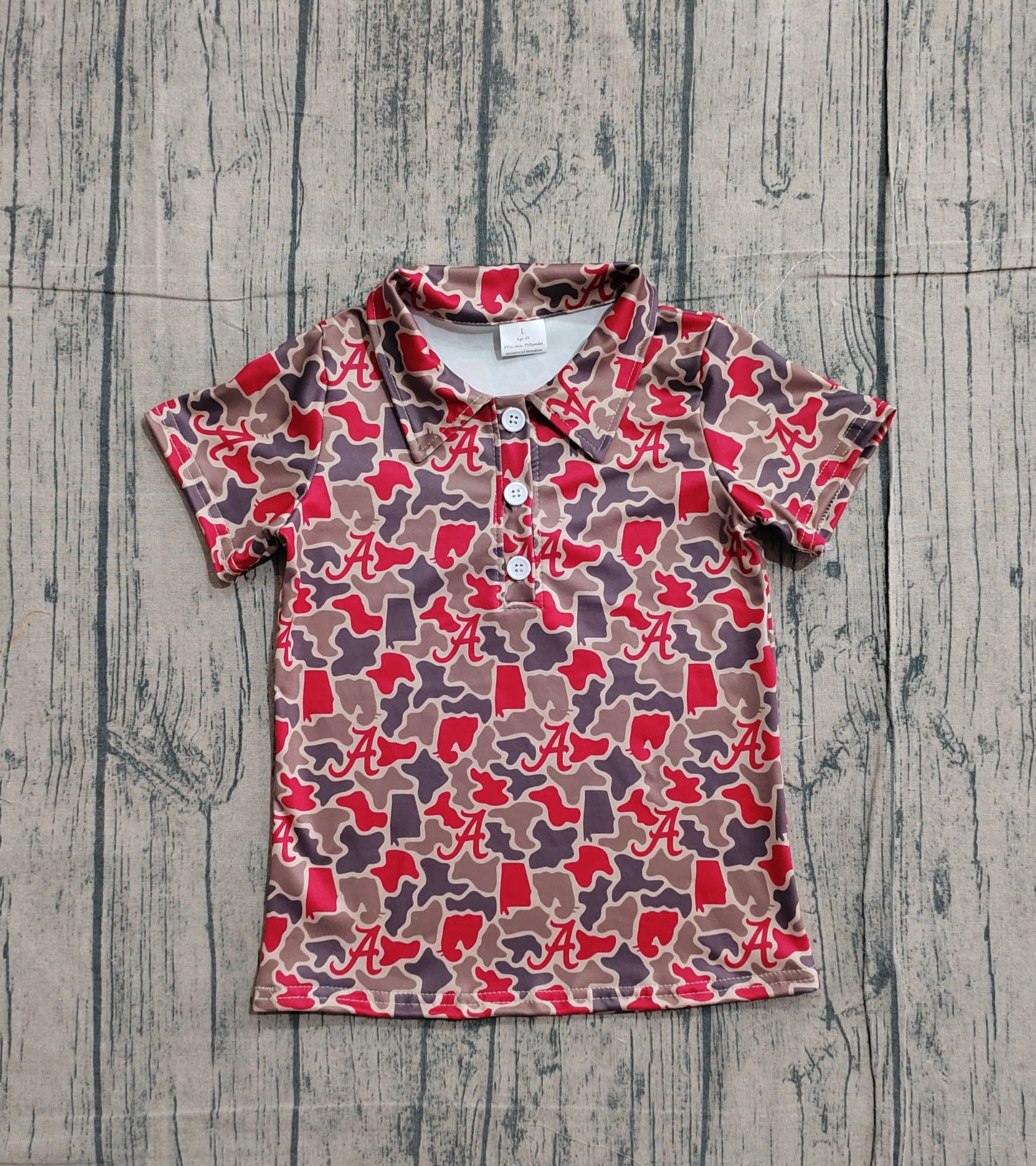 Pre-order no moq BT1698 pre-order baby boy clothes summer team camouflage short sleeve top-26.1.22