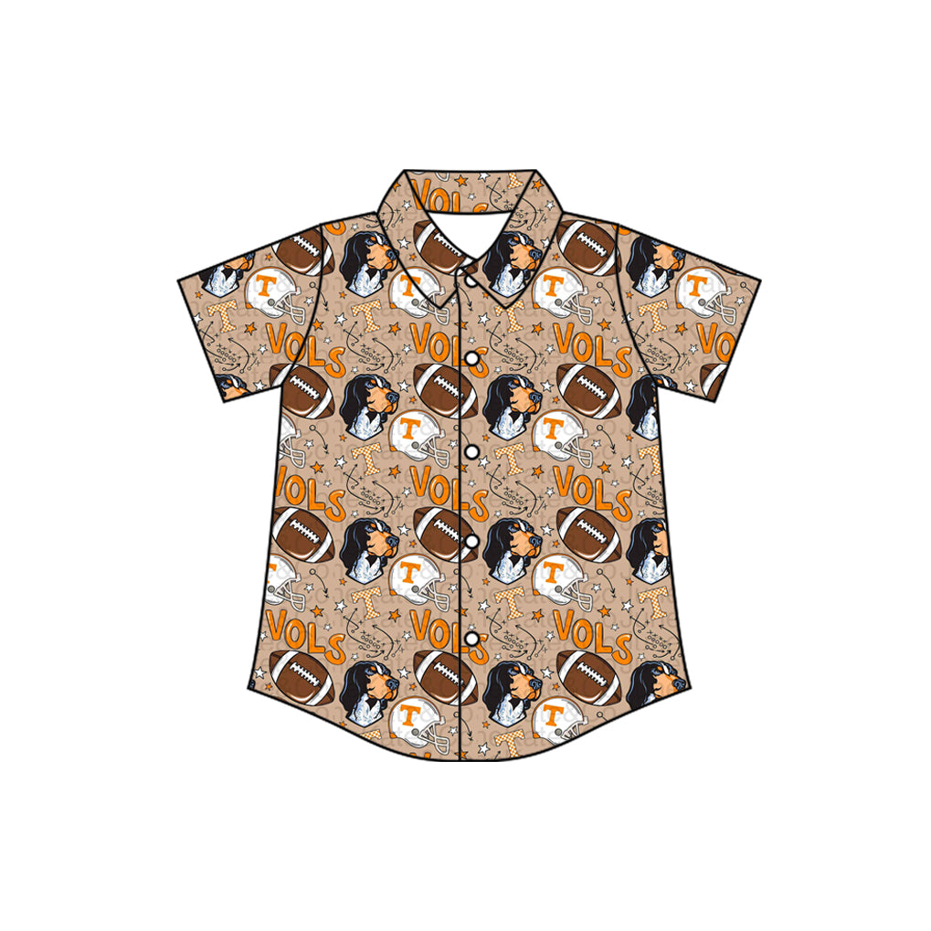 Pre-order no moq BT1717 pre-order baby boy clothes summer team button short sleeve top-26.1.21