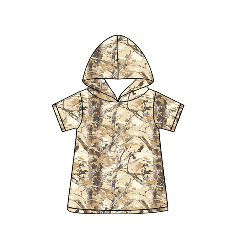 BT1734 Preorder Baby Boy Short Sleeve Southern Leaves Camo Hoodies Top