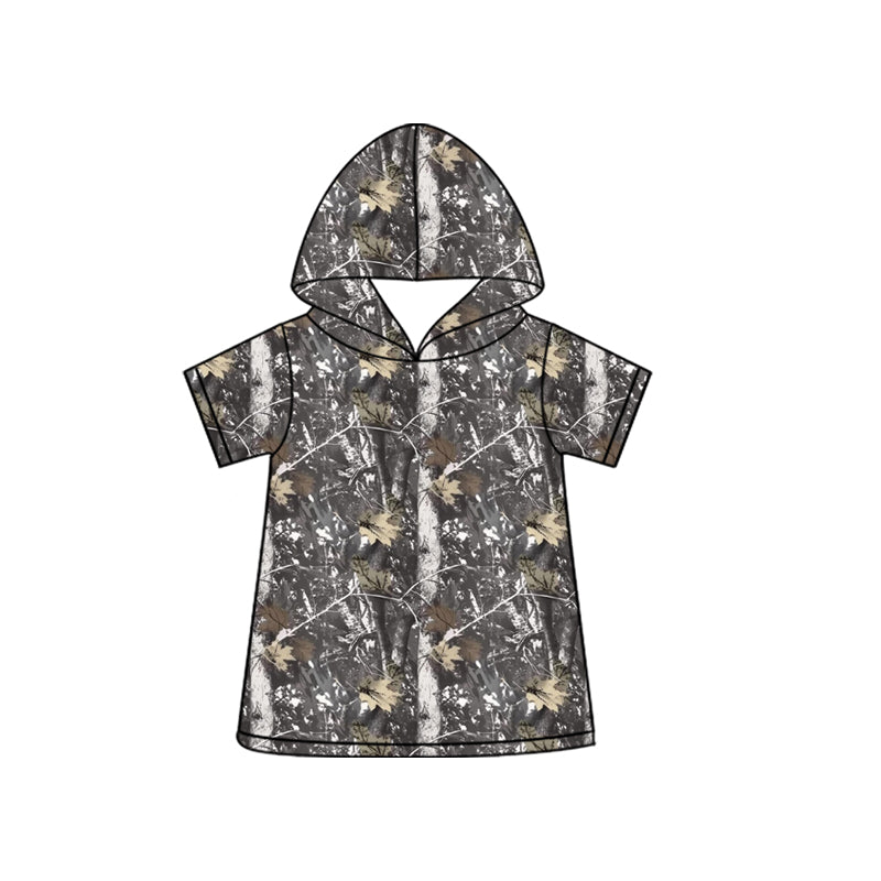 BT1736 Preorder Baby Boy Short Sleeve Southern Leaves Camo Hoodies Top