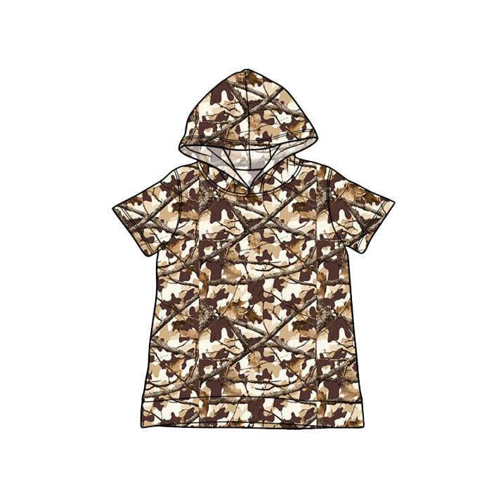 BT1754 Preorder Baby Boy Southern Brown Leaves Camo Hoodies Top