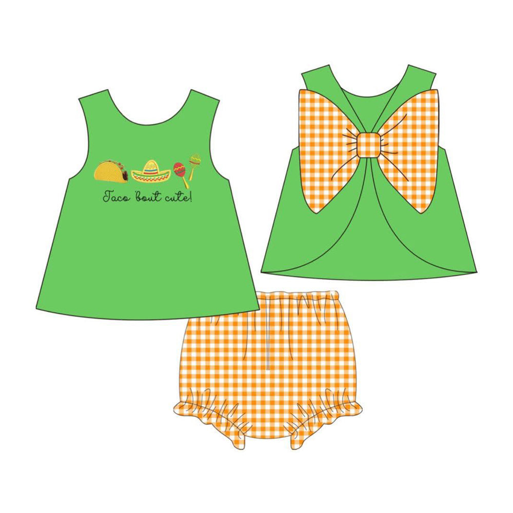 GBO0536 Preorder Baby Girls Jaco Bout Cute Candy Back Bow Tunic Bummies Clothes Sets