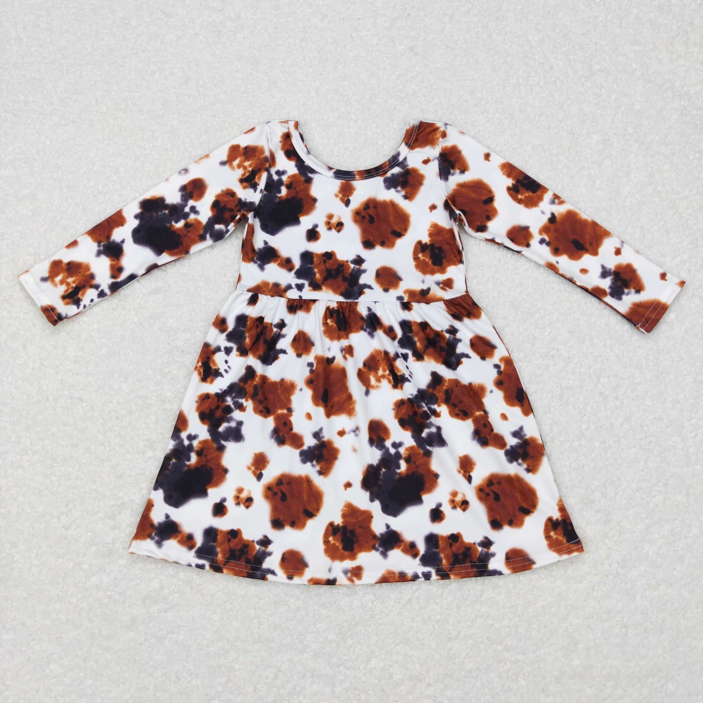 12.2 GLD0226 Baby Girls Western Cowhide Knee Length Dress