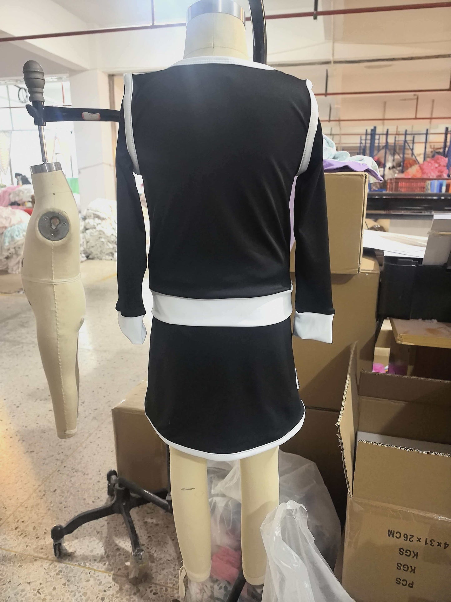 GLD1481 pre-order baby girl clothes balck toddler girl yoga skirt outfit-26.1.8