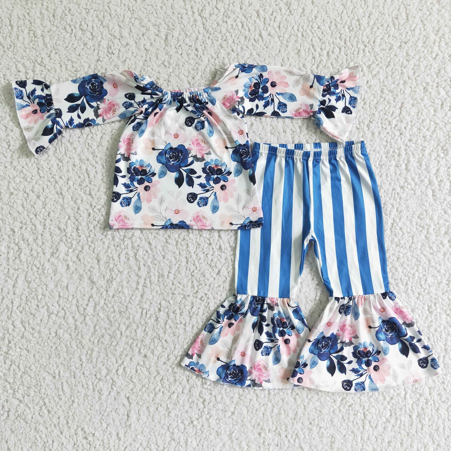 RTS NO MOQ(In Stock) baby girl clothes long sleeve pants sets-promotion