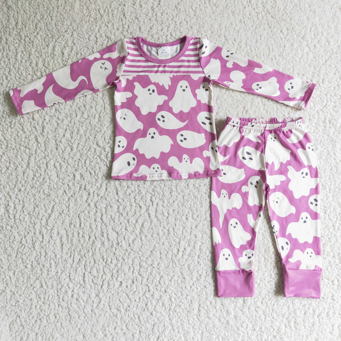 10.7 GLP0229 Kids Halloween Clothing Girls Long Sleeve Top And Long Pants Pajamas