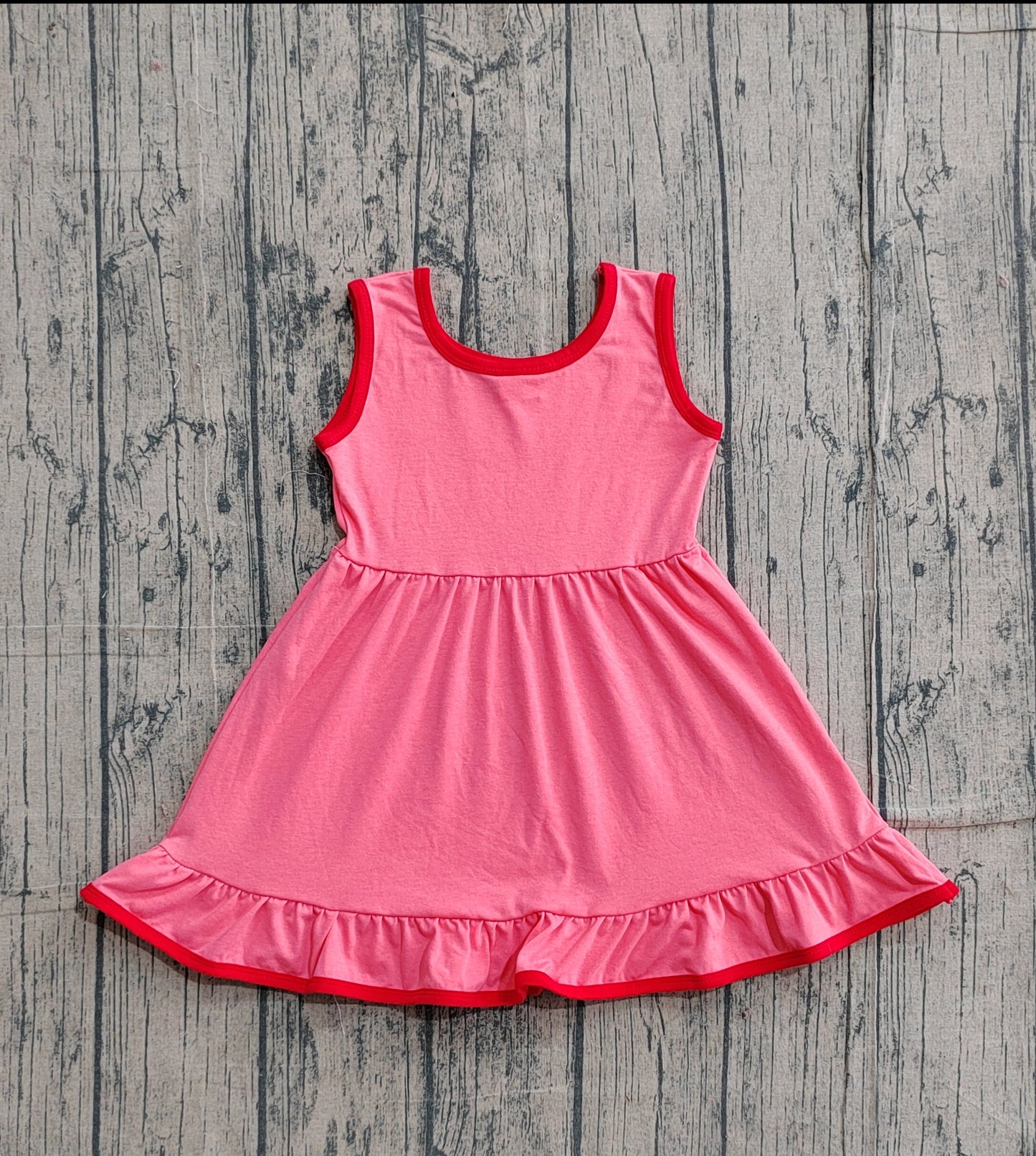 GSD0656 Preorder Sample Baby Girl Sleeveless Watermelon Ruffle Dresses