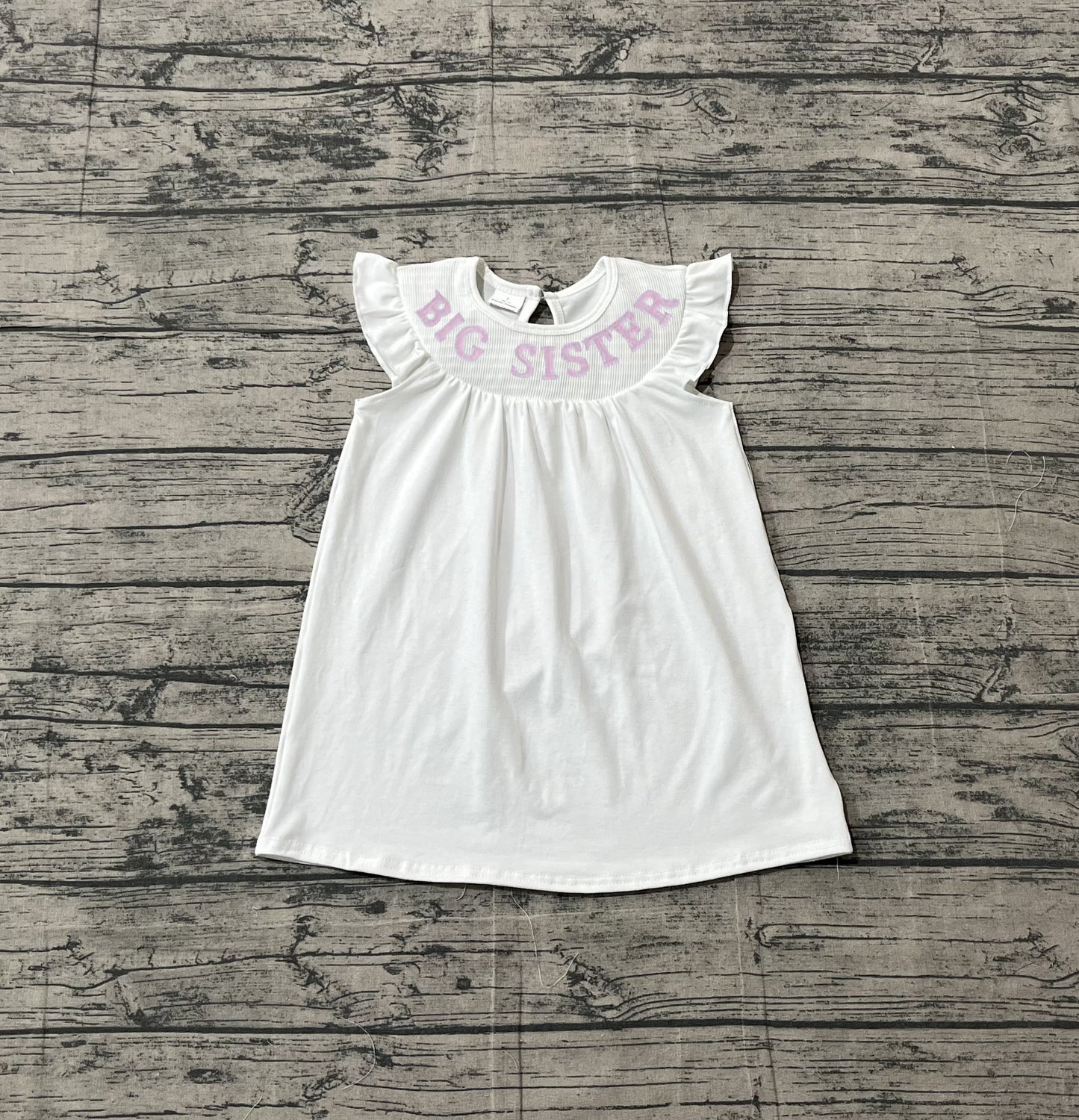 GSD3154 pre-order toddler girl clothes smocked big sister girl summer dress-26.1.17