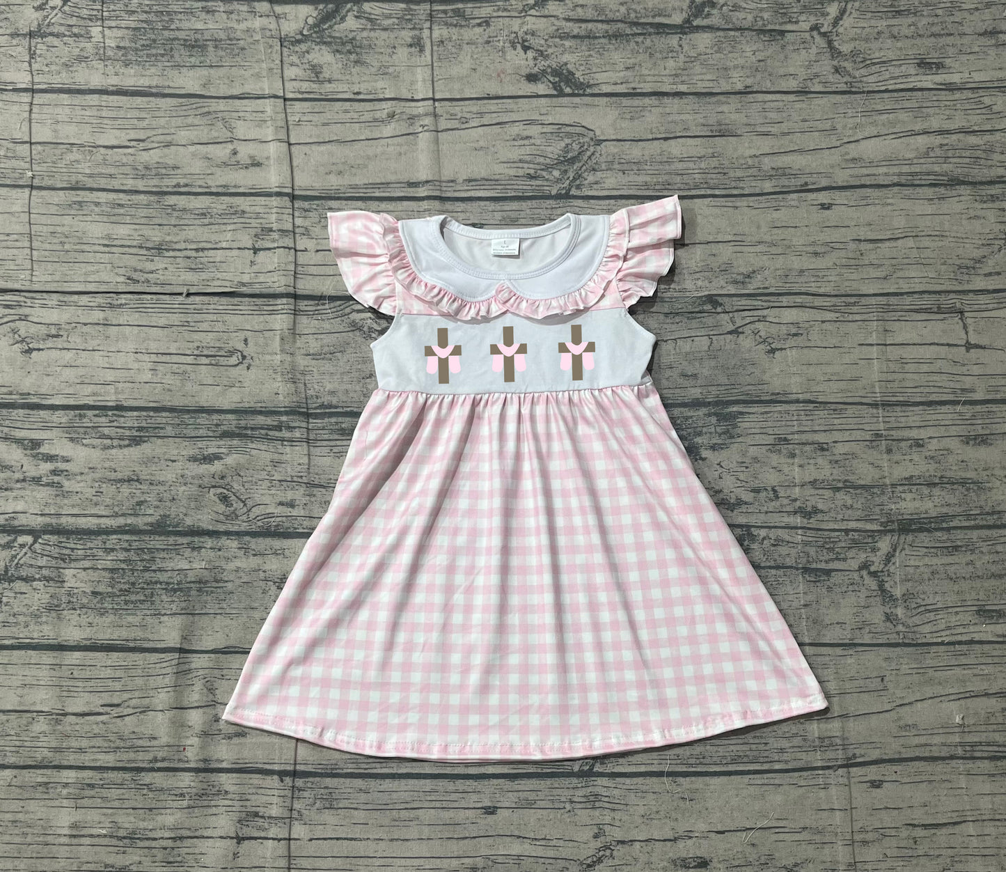 Pre-order no moq GSD3382 pre-order baby girl clothes embroidery short sleeve summer dress-26.1.13