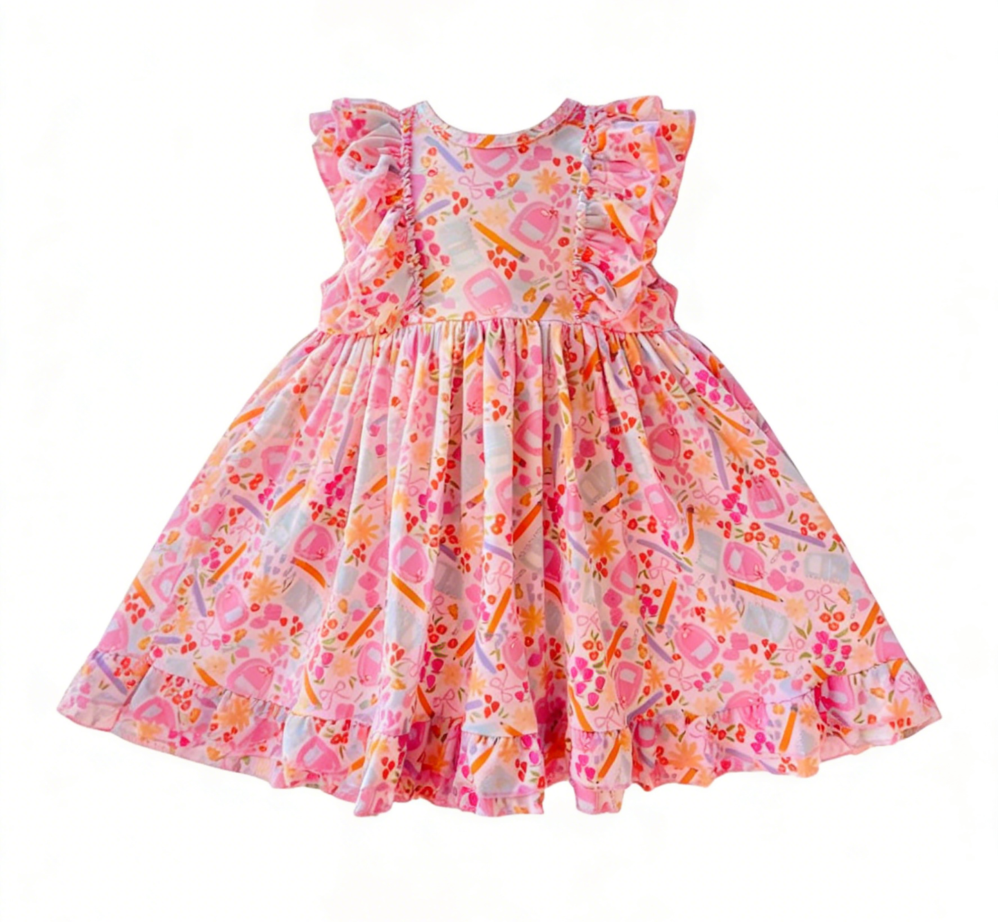 Pre-order no moq GSD3529 pre-order baby girl clothes flying sleeve summer dress-25.12.31