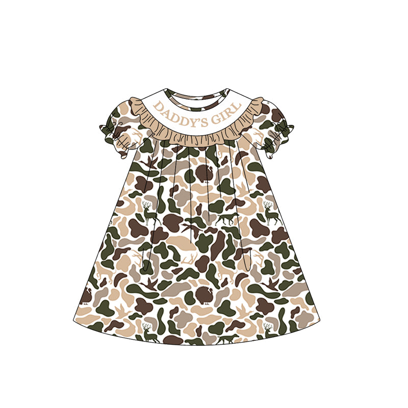 Pre-order no moq GSD3544 pre-order baby girl clothes DADDY camouflage short sleeve summer dress-26.1.1