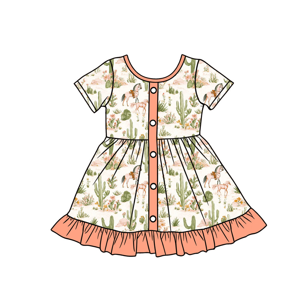 Pre-order no moq GSD3549 pre-order baby girl clothes horse short sleeve summer dress-26.1.2