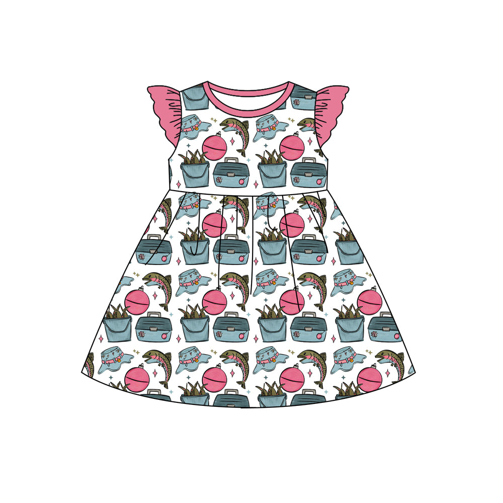 Pre-order no moq GSD3580 pre-order baby girl clothes fishing flying sleeve summer dress-26.1.8