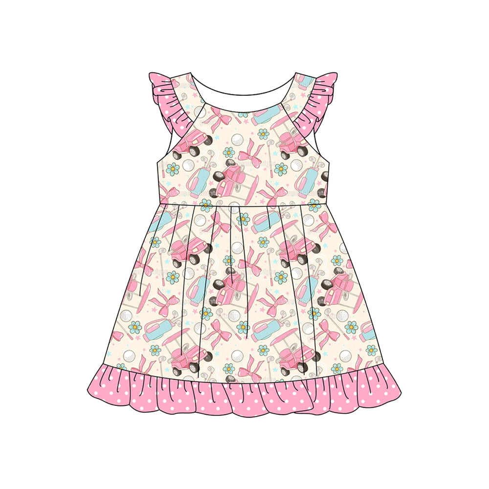 Pre-order no moq GSD3598 pre-order baby girl clothes bow flying sleeve summer dress-26.1.9