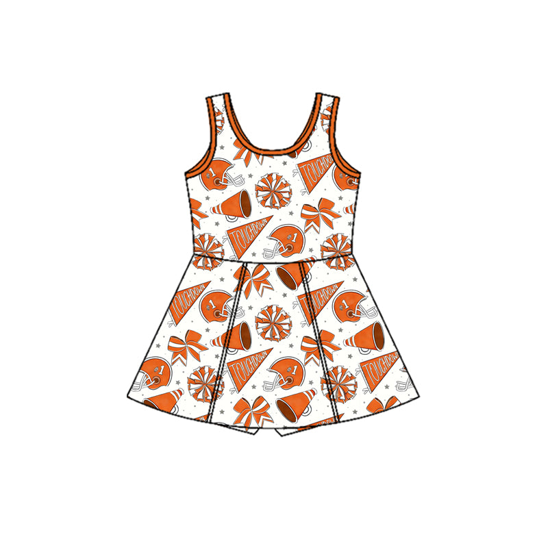 Pre-order no moq GSD3605 pre-order baby girl clothes summer yoga team sleeveless dress-26.1.10