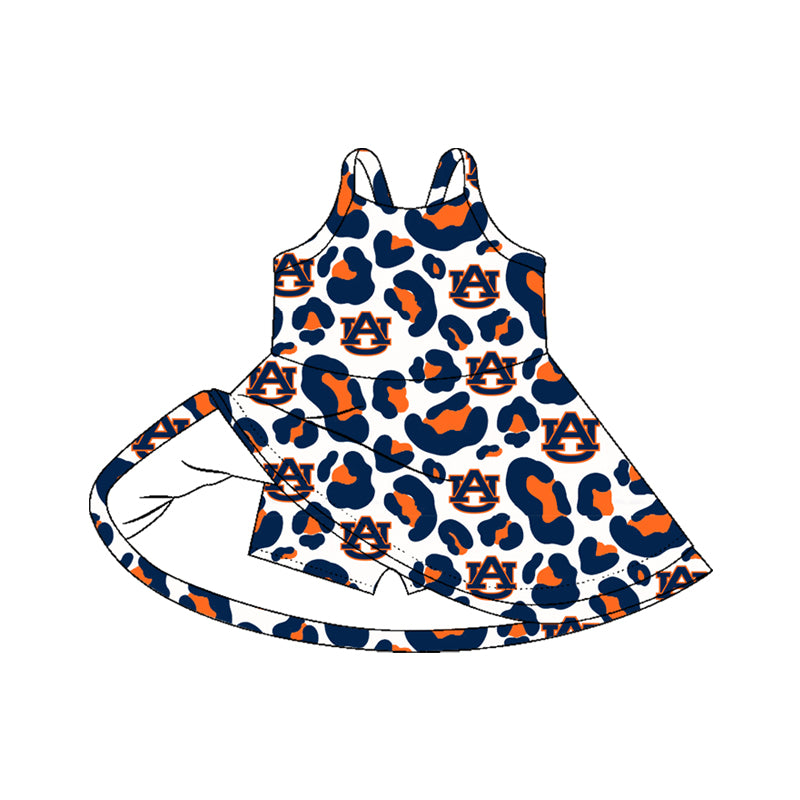 Pre-order no moq GSD3637 pre-order baby girl clothes summer yoga team camouflage sleeveless dress-26.1.13