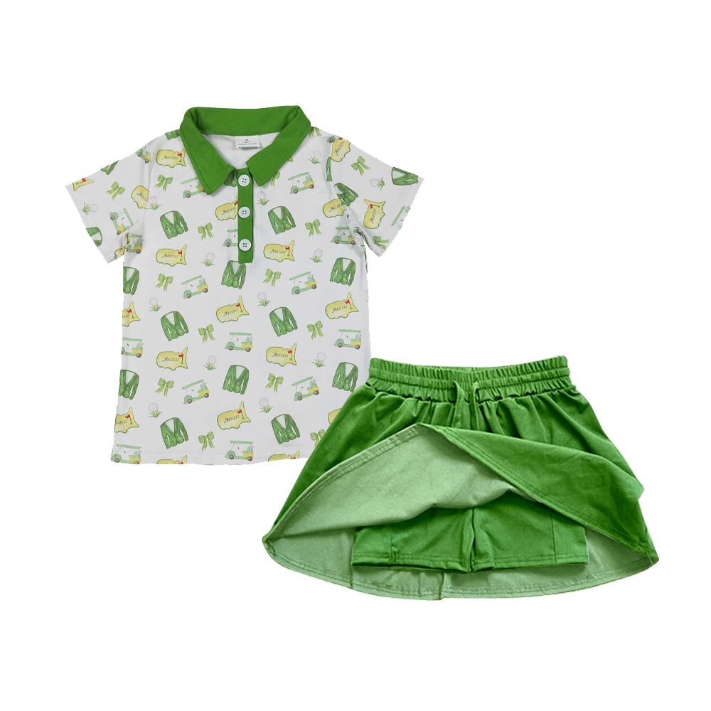 Pre-order no moq GSD3676 pre-order baby girl clothes summer short sleeve skirt sets-26.1.17