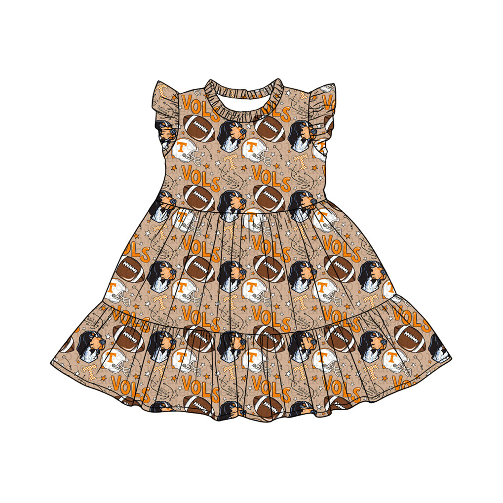 Pre-order no moq GSD3703 pre-order baby girl clothes team flying sleeve summer dress-26.1.21