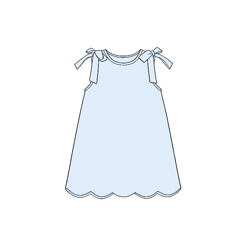 Pre-order no moq GSD3705 pre-order baby girl clothes blue suspender summer dress-26.1.21