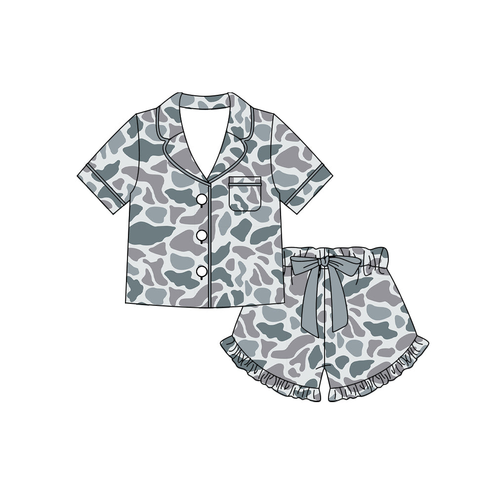 Pre-order no moq GSSO3124 pre-order baby girl clothes camouflage short sleeve shorts summer outfit-26.1.2
