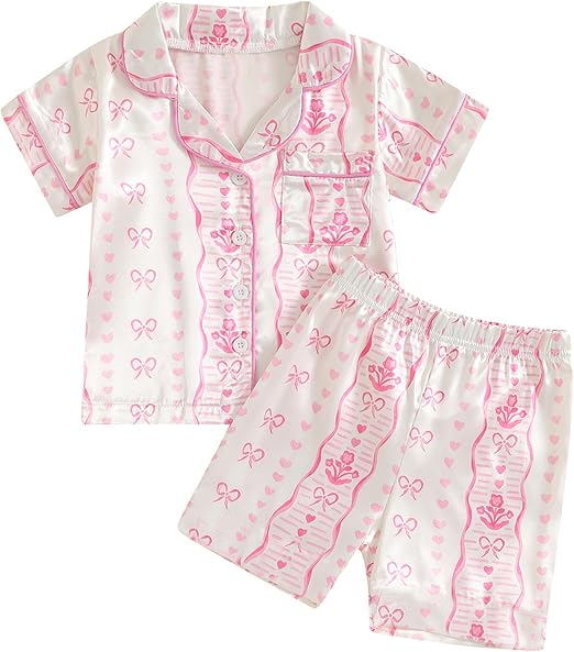 Pre-order no moq GSSO3141 pre-order baby girl clothes bow love pink short sleeve shorts summer outfit-26.1.7