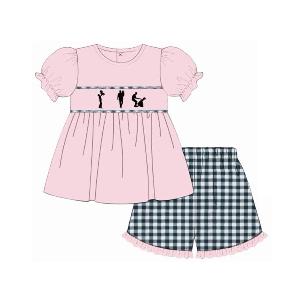 Pre-order no moq GSSO3165 pre-order baby girl clothes short sleeve shorts summer outfit-26.1.10