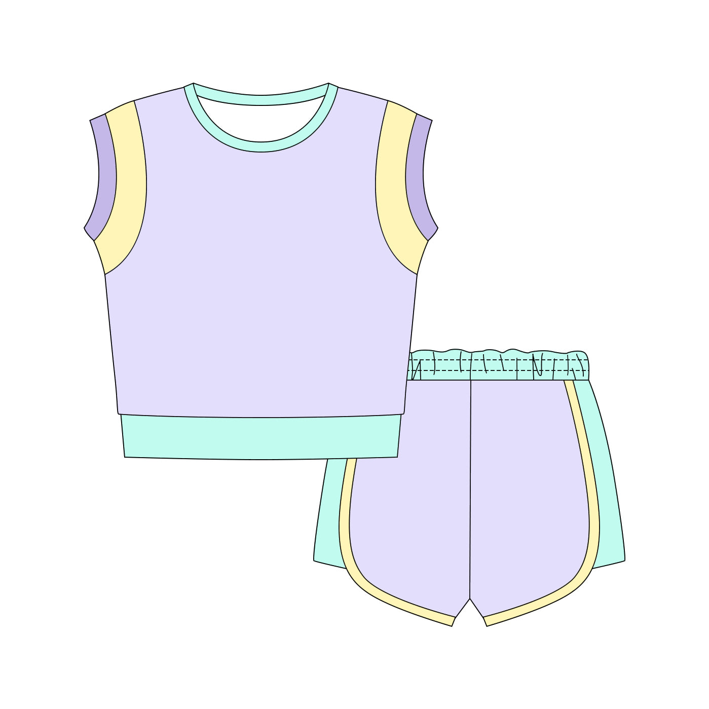 GSSO3614 Preorder Baby Girl Sleeveless Shirts Top Sport Shorts Clothes Sets