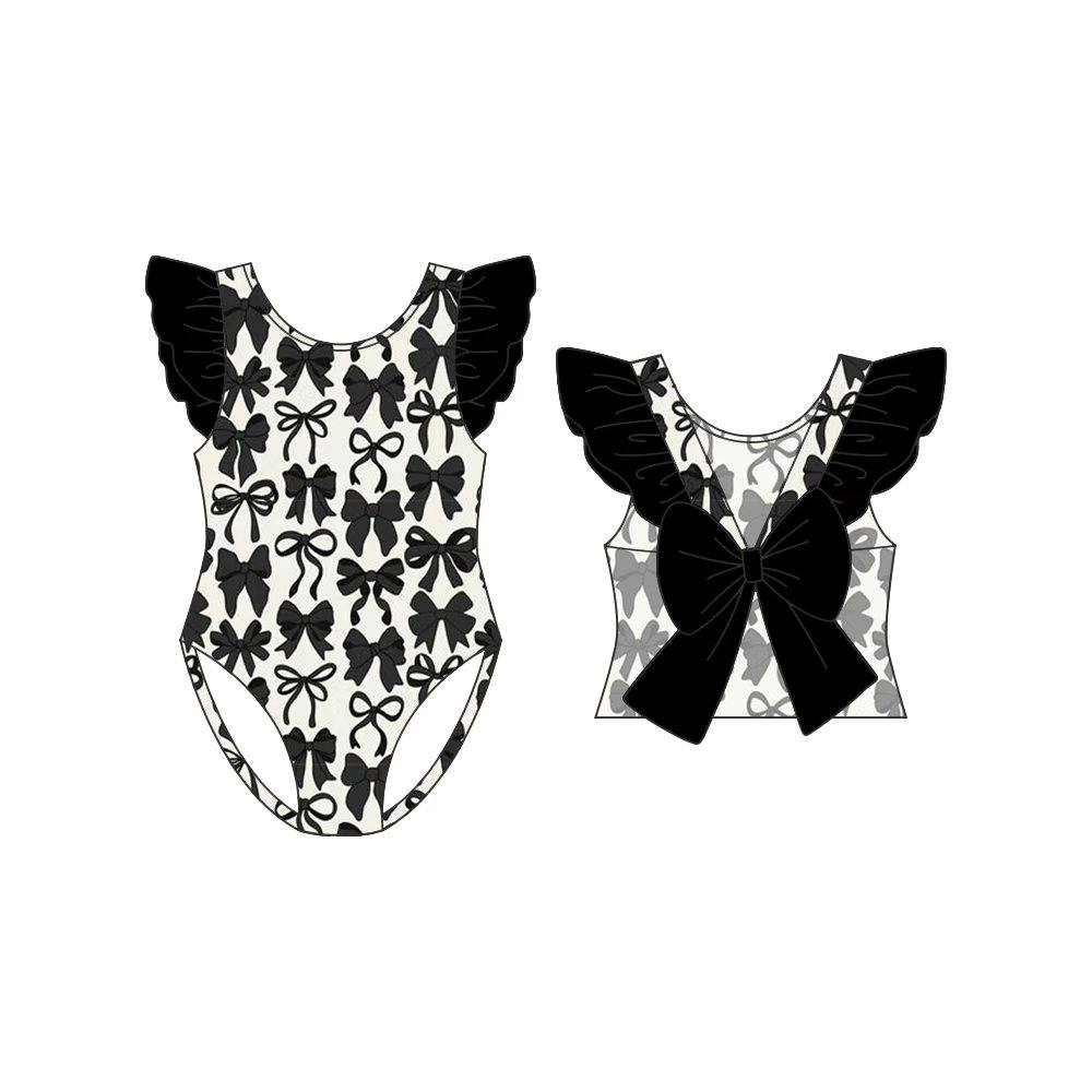 Pre-order no moq S0709 pre-order baby girl clothes summer bow flying sleeve swimsuit-26.1.5