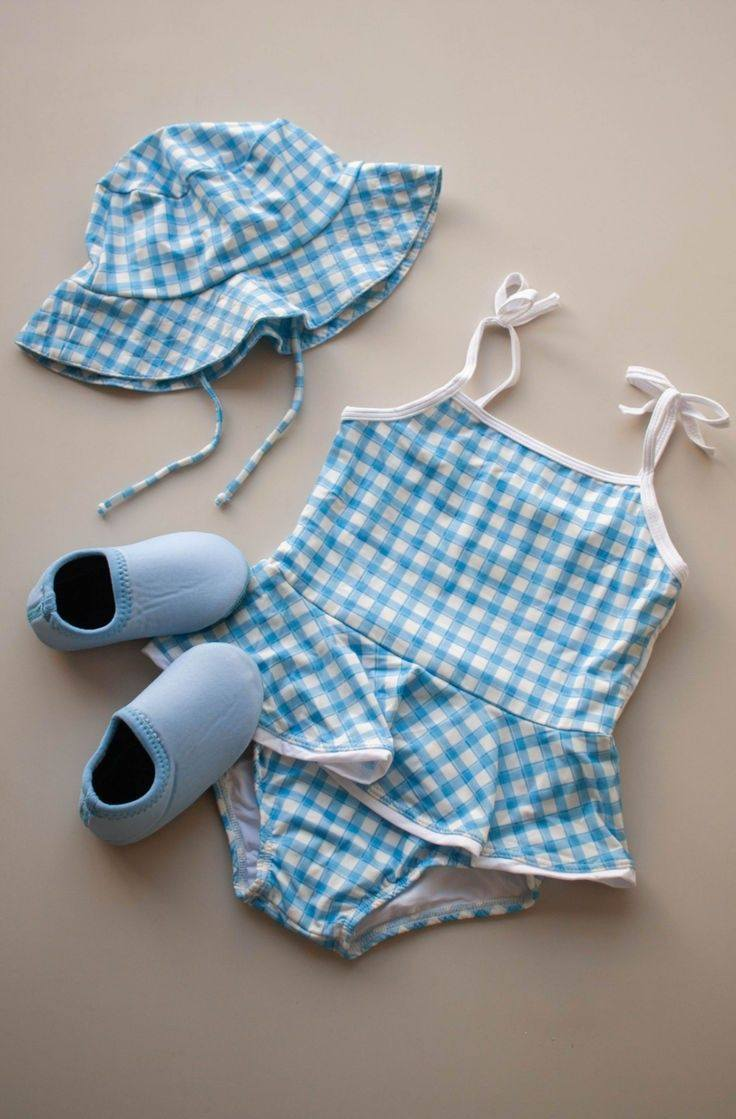 Pre-order no moq S0711 pre-order baby girl clothes summer blue sleeveless swimsuit-26.1.5