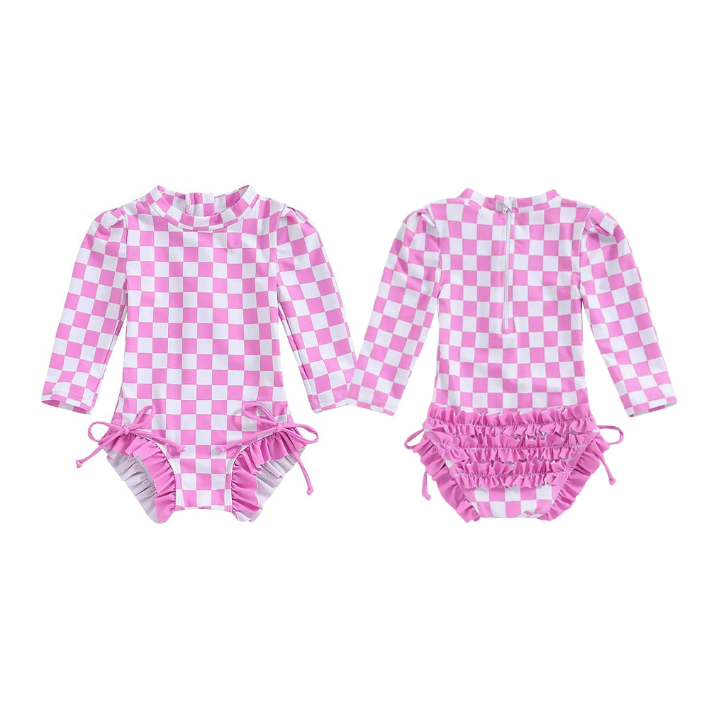 Pre-order no moq S0715 pre-order baby girl clothes summer long sleeve swimsuit-26.1.7