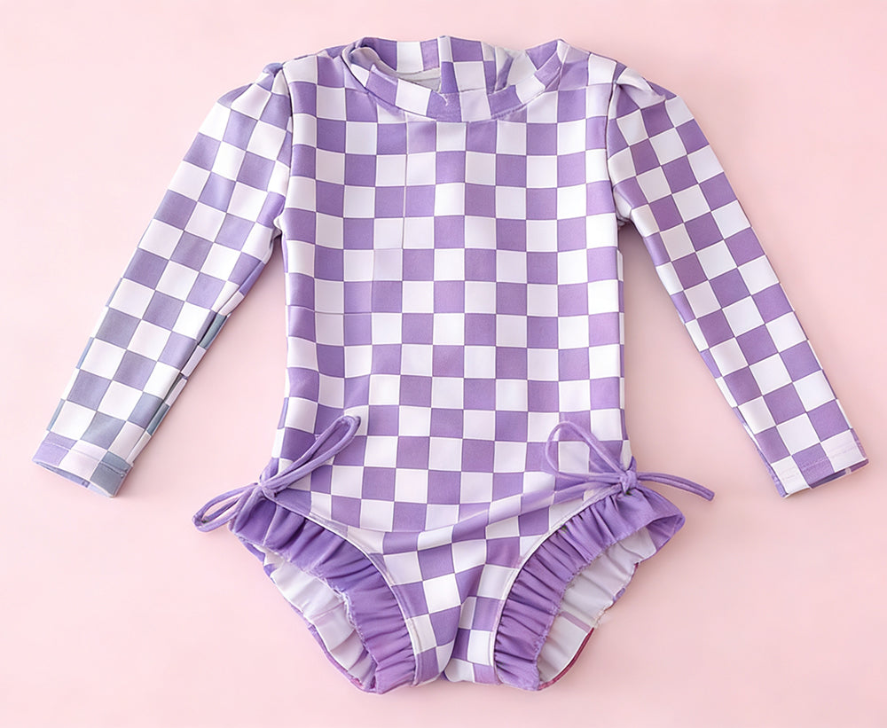 Pre-order no moq S0716 pre-order baby girl clothes summer long sleeve swimsuit-26.1.7