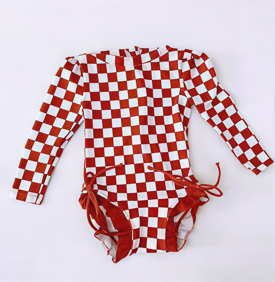 Pre-order no moq S0717 pre-order baby girl clothes summer long sleeve swimsuit-26.1.7
