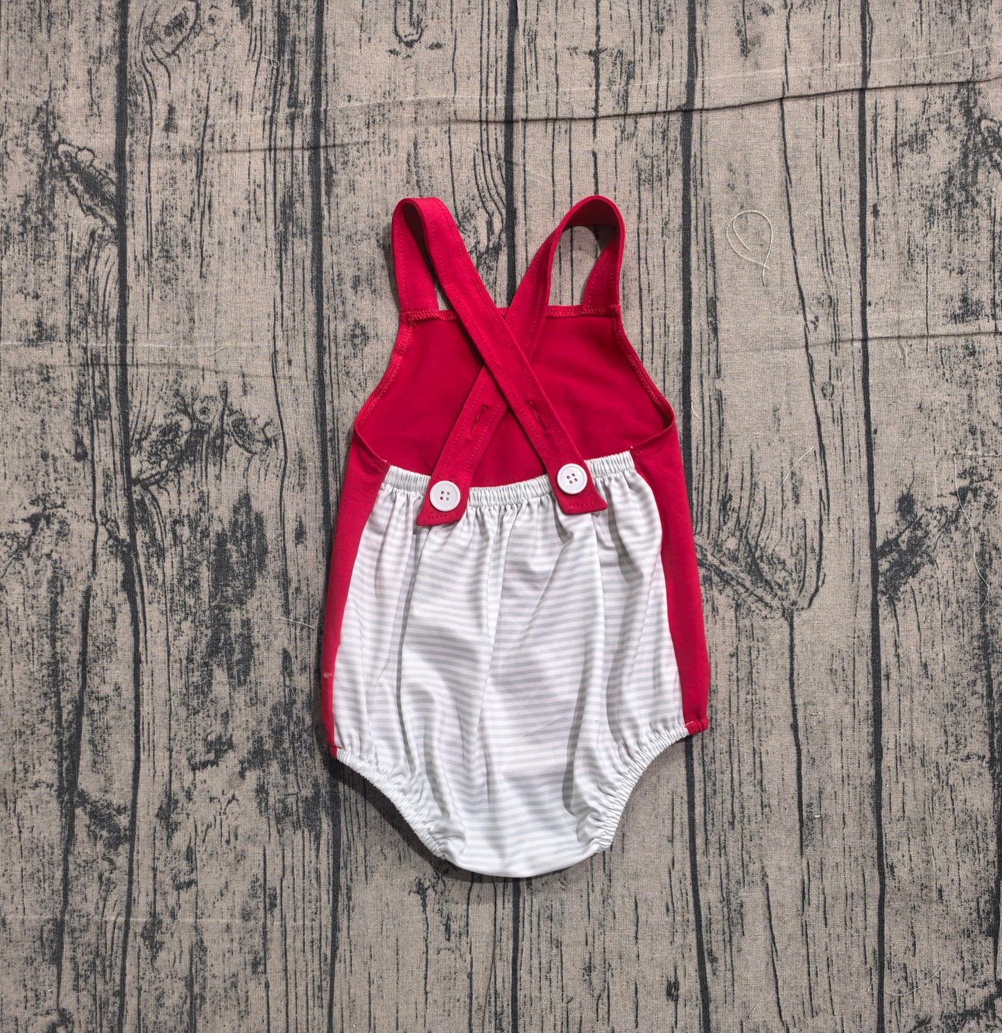 SR2849 Preorder Sample Baby Boys Embroidery Cars Bicycle Strap Rompers