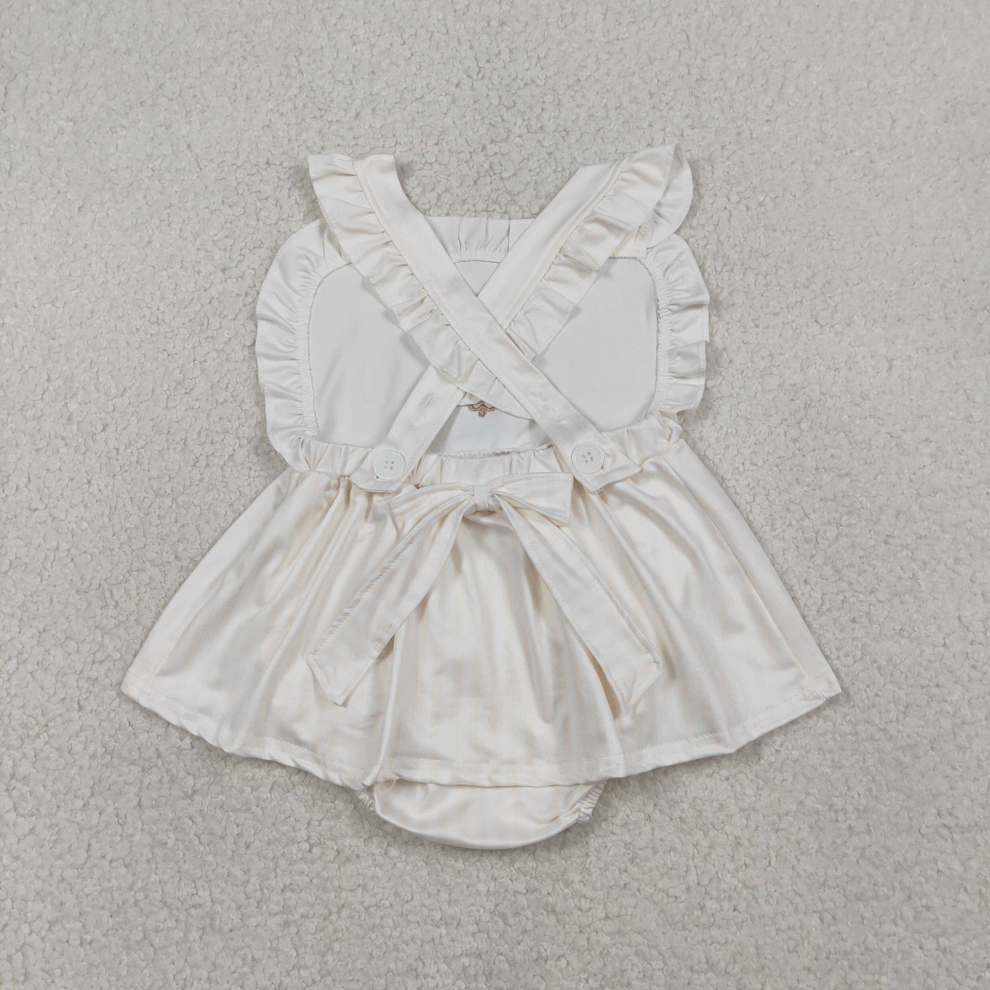 Sibling Baby girl clothes Embroidery easter short sleeve dress and Rompers