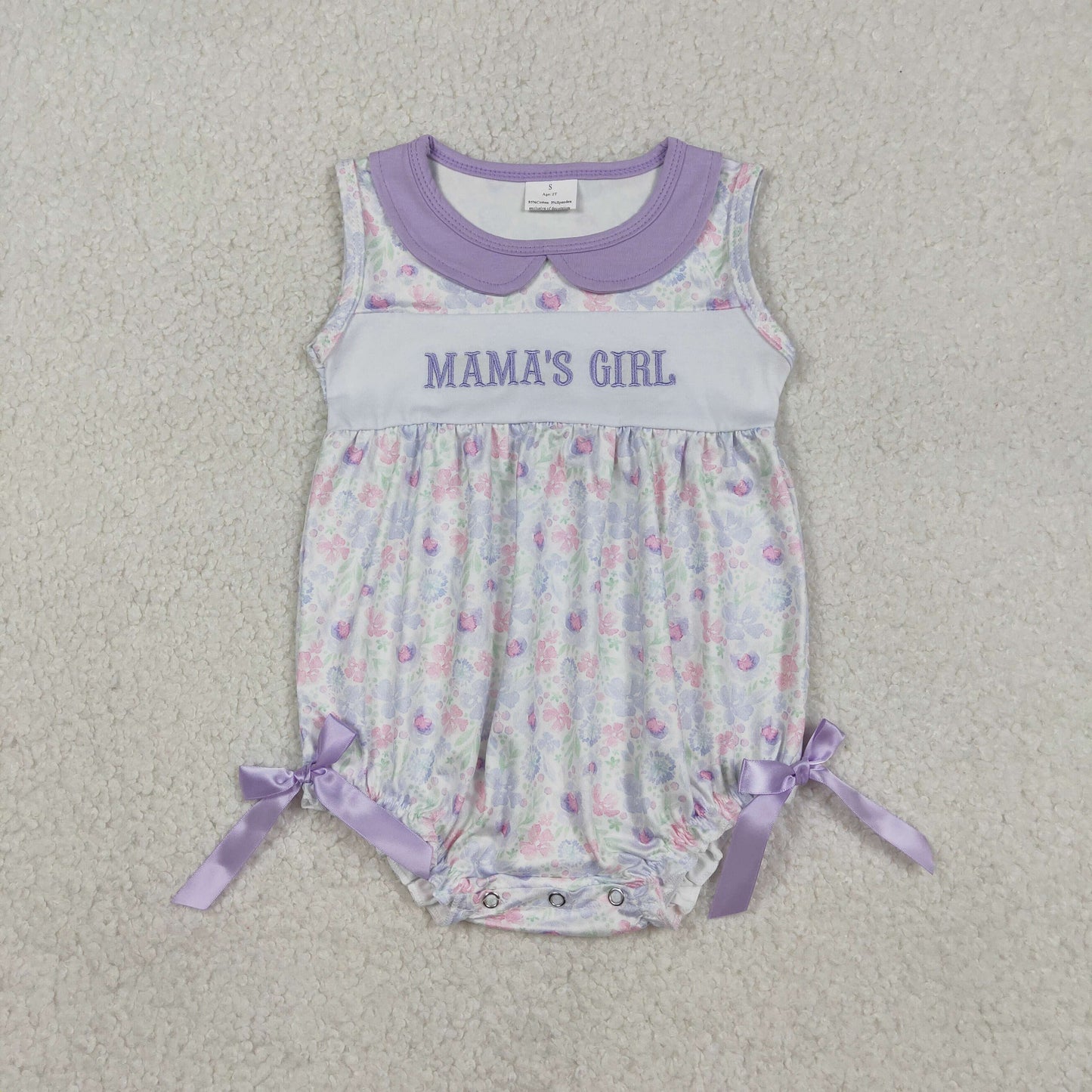 Sibling Baby girl clothes Embroidery MAMA short sleeve dress and Rompers