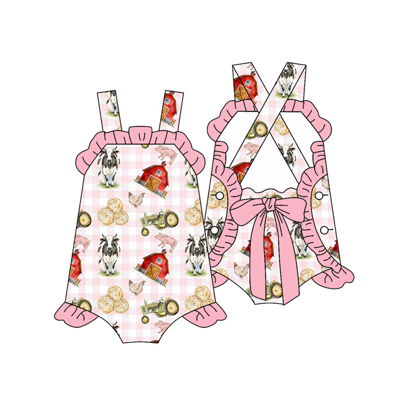 Pre-order no moq SR3869 pre-order baby girl clothes summer farm vest bubble-25.12.29