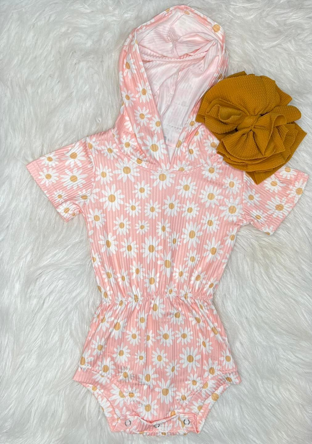 Pre-order no moq SR3896 pre-order baby girl clothes floral hooded short sleeve bubble-26.1.1