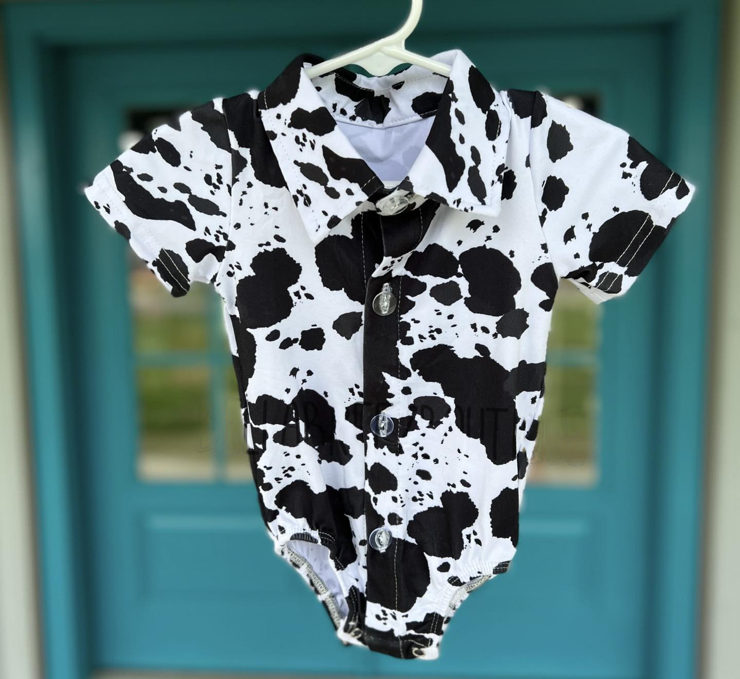 Pre-order no moq SR3897 pre-order baby girl clothes cow pattern short sleeve bubble-26.1.1