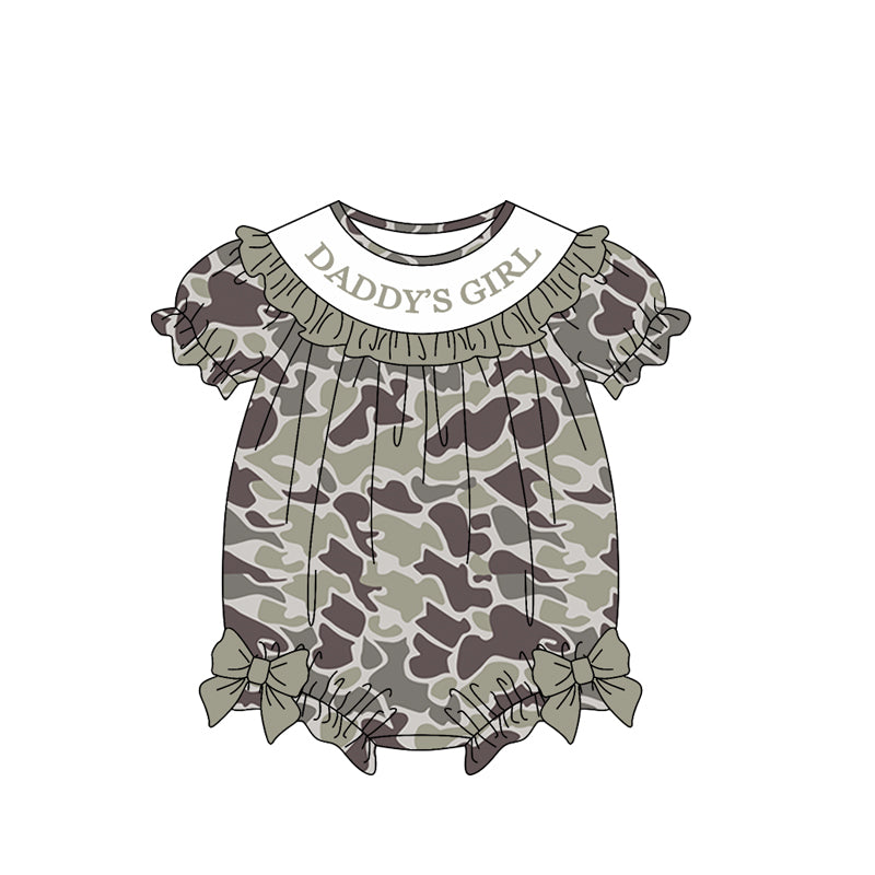 Pre-order no moq SR3912 pre-order baby girl clothes summer DADDY camouflage short sleeve bubble-26.1.1