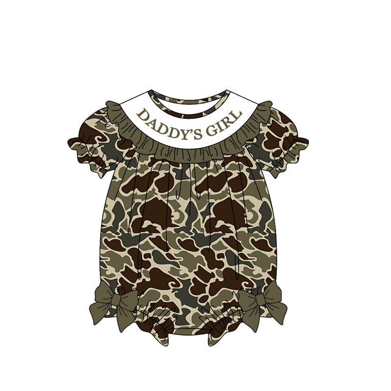 Pre-order no moq SR3919 pre-order baby girl clothes summer DADDY camouflage short sleeve bubble-26.1.1