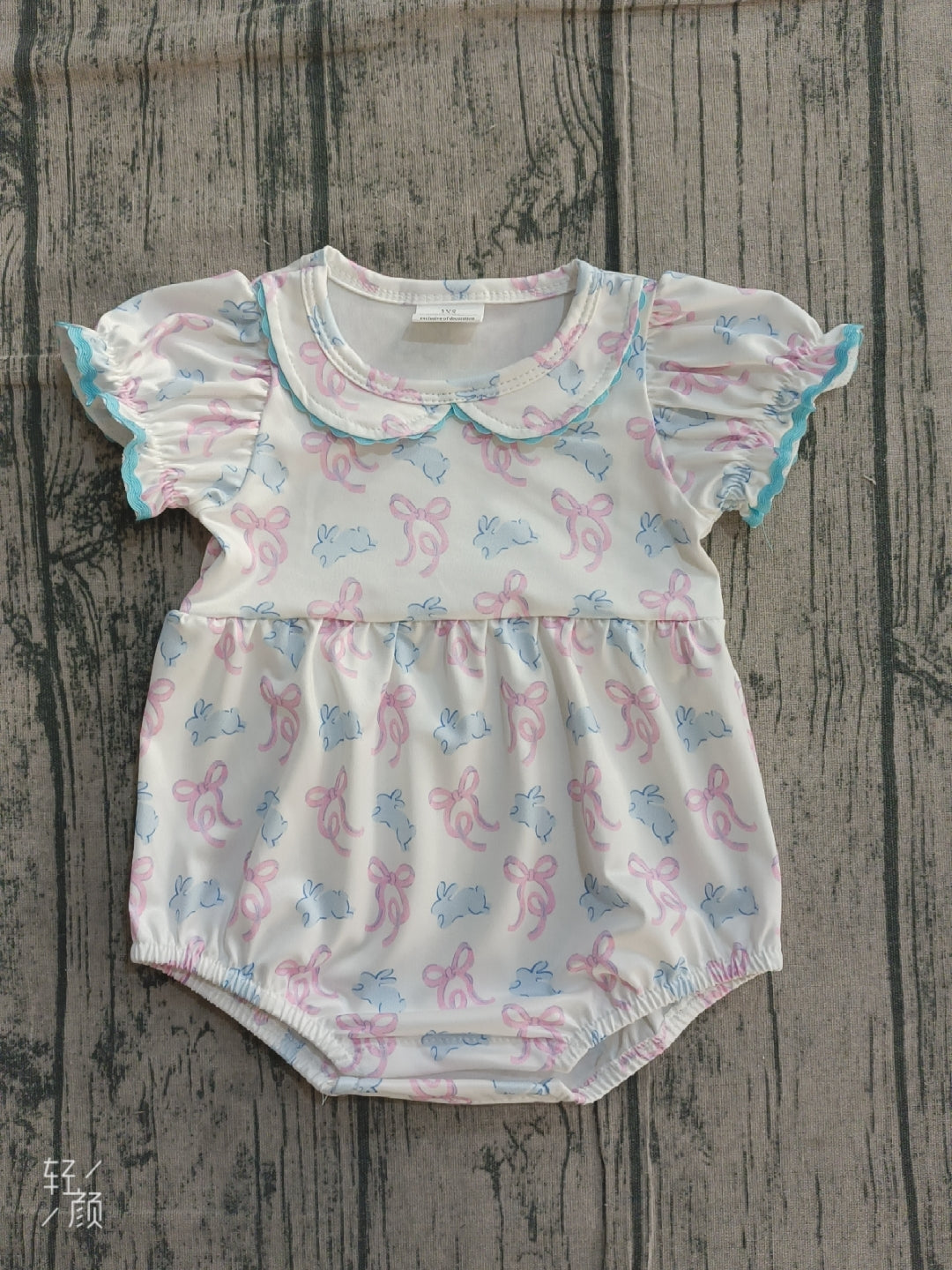 Pre-order no moq SR3938 pre-order baby girl clothes bow short sleeve bubble-26.1.12