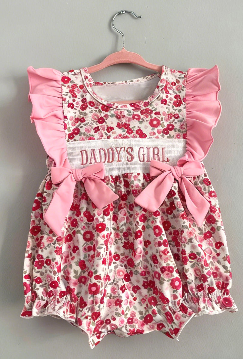 Pre-order no moq SR3940 pre-order baby girl clothes DADDY floral flying sleeve bubble-26.1.5