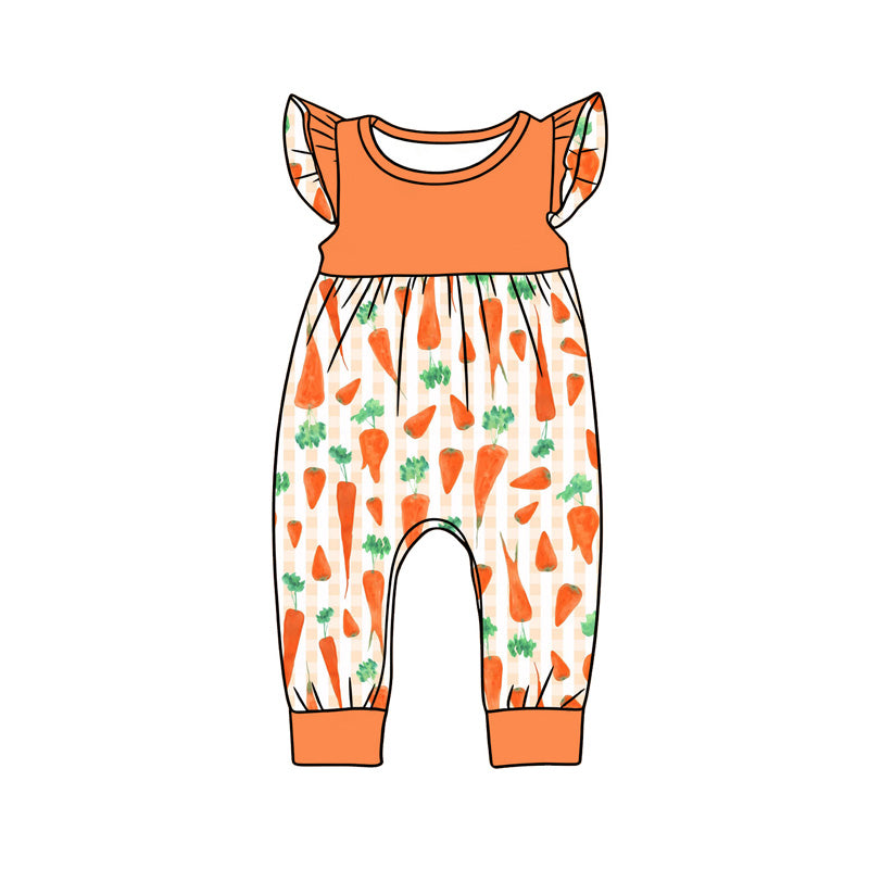 Pre-order no moq SR3965 pre-order baby girl clothes carrot flying sleeve bubble-26.1.12