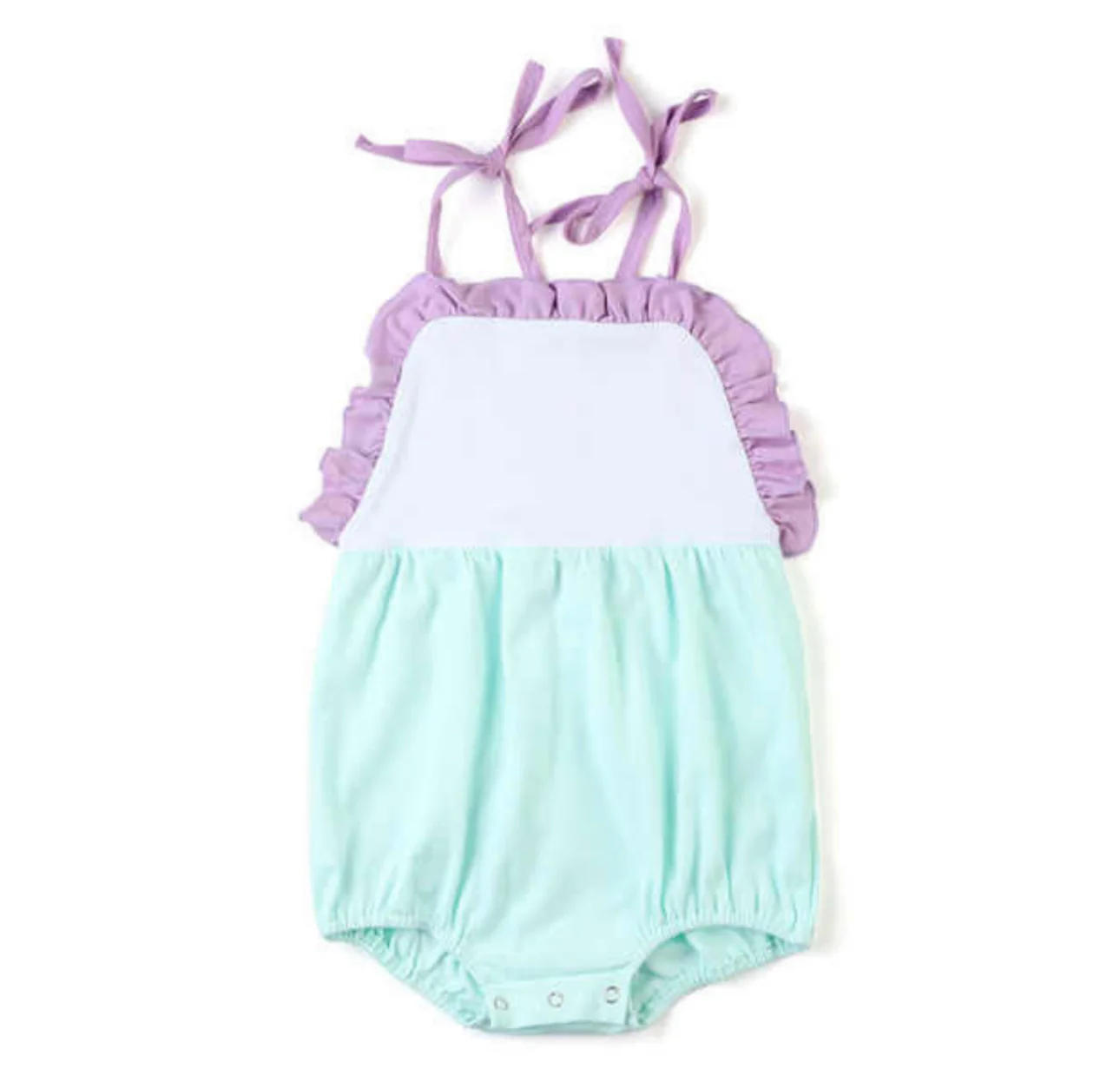 SR4041 Preorder Baby Girl Cotton Strap Ruffle Rompers