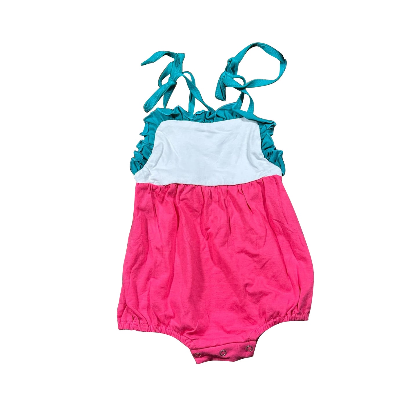 SR4043 Preorder Baby Girl Cotton Strap Ruffle Rompers