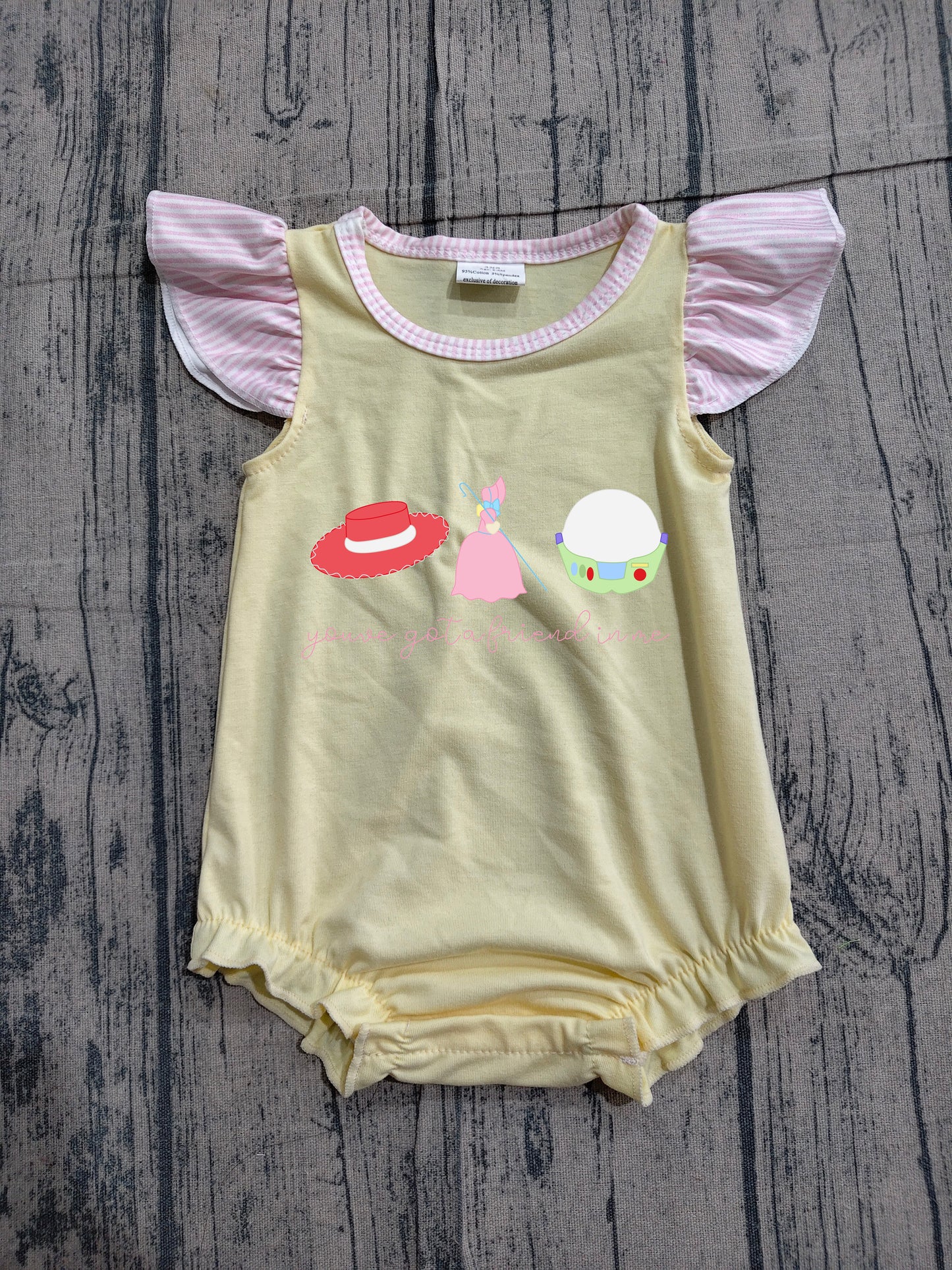 SR4105 Preorder Sample Embroidery Hats Dress Baby Girl Flutter Sleeve Ruffle Rompers