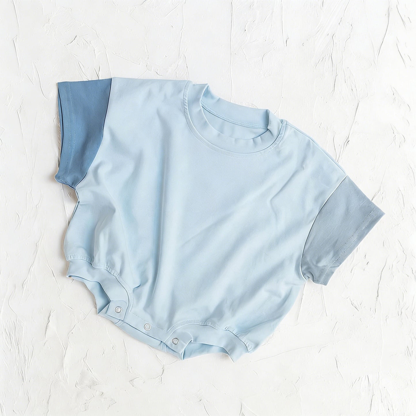 SR4158 Preorder Baby Boy Blue Patchwork Short Sleeve Romper